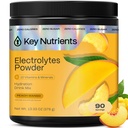 KEY NUTRIENTs Multivitamin Electrolytes Powder No Sugar - Tropical Peach Mango Electrolyte Powder - Endurance & Energy Supplement - Polvere di idratazione - No Calorie - 90 Serve - Made in USA