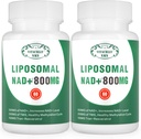 NAD+ Supplemento Liposomal NAD+ Plus 800MG Nicotinamide Riboside alternativa per l'energia cellulare, l'invecchiamento sano e la riparazione del muscolo 120 capsule(Pack of 2)