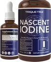 Integratore di iodio nascente 400 Serve, Bottiglia di vetro, Vegan, 1800 mcg - 600 mcg per goccia - Pure, colore chiaro - Supporta la salute della tiroide, energia, immunità e metabolismo (2 oz.)