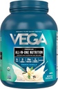 Vega Organic All-in-One Vegan Protein Powder French Vanilla (43 Serve) Superfood Ingredienti, Vitamine per Supporto Immunità, Keto Friendly, Pea Protein per Donne & Uomini, 3.10lbs(Pack of 6)