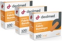 Tessuto aderente flessibile Bandages – 100 Contenitore (3 Pack) Bandages con pad non-Stick, Latex Free, Wound Care for First Aid Kit, 3" x 3/4"