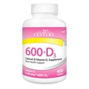 21st Century Calcium Plus D Supplemento Tablet , 600 mg, 400 conte