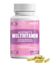 Multivitamina femminile – Multivitamina completa per le donne 50+ con vitamine essenziali A, B, C, D, E, Calcio & Ferro – Supporta energia, umore, capelli, pelle, unghie e salute generale – 60 capsule