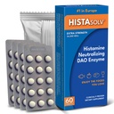 Medagel HISTAsolv Extra Strength DAO Enzime Supplemento per l'intolleranza alimentare istamina - Eases Digestive Discomfort - Tecnologia brevettata - Made in Austria - 60 Pack