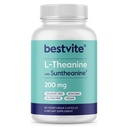 BESTVITE doppia resistenza Suntheanine L-Theanine 200mg – brevettato e clinicamente studiato – 60 capsule vegetariane – Vegan – No Stearates – Non OGM – Gluten Free – Supporto di rilassamento