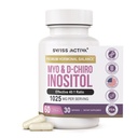 Swiss Activa+ Integratore di Inositolo di Myo Labs & D-Chiro Integratore di Inositolo - Equilibrio di Ormone Premium per Integratori di Donne & PCOS - Regolare Ciclo Mestruale - Supporto Ovarico - Alimentazione 30 giorni