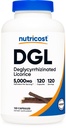 Nutricost DGL Estratto di liquirizia deglycyrrhizinated (500 mg di estratto, equivalente a 5, 000 mg di liquirizia, 120 porzioni) - Non OGM, Vegan