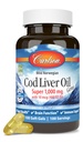 Carlson - Cod Liver Oil, Super 1000 mg + Vitamine A & D3, Wild Norwegian, Sustainably Sourced, 100 Softgels