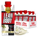 Lean Body Ready-to-Drink Vanilla Protein Shake, 40g Protein, Whey Blend, 0 Sugar, Gluten Free, 22 Vitamine & Minerali, 17 Fl Oz (Pack of 12) LABRADA