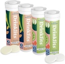 Bevande Ginger-Lime & Lemon-Lime Electrolyte Tablets (4) Bundle Tube | Pacchetto Combo di idratazione giornaliero | Grande gusto – 0g Zucchero – Bevanda sportiva naturale | 40 Serve - 10 compresse per tubo