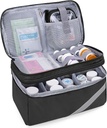 Trunab Medicine Storage and Organizer Bag Vuoto, Bottiglia Pillole Organizzatore con Portatile Piccolo Pouch, Home Cassetta di primo soccorso per Medicina di emergenza, Integratori o Kit Medico (solo per bava)(Progetto Patto)