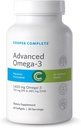 Cooper Complete - Advanced Omega 3 - Fish Oil Supplement, Concentrated EPA + DHA Omega-3 acidi grassi 1400 mg - 60 Softgels per bottiglia. Confezione da 2