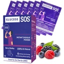Glucosio SOS Glucose Medley Medley Glucose Polvere, naturale Dextrose Packets, rapido assorbimento, istantaneo Dissolves, Nessuna acqua necessaria, 6 Sachet per scatola
