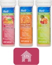 Tavolini in glucosio Relion (Mix Flavors) Arancione, Tropicale e Frutta Punch - Totale 30 compresse + STS Sticker.