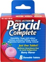 Riduttore di acido completo di peptidi + anacido per il riflusso acido, 10 mg di Famotidina, carbonato di calcio di 800mg & 165 mg di magnesio idrossido per la medicina di bruciore, chews di azoto, bacche, 8 ct