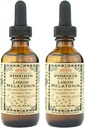 SVASTHYA BODY & MIND Liquid Melatonin - Promuove il sonno naturale - Alcol Free per adulti e bambini, Made in the USA, 2 oz, Confezione da 2