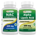 Migliori naturali NAC 600 mg e acido alfa lipoico 600 mg