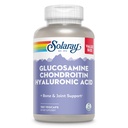 SOLARAY Glucosamine Chondroitin Acido ialuronico, Integratore di sostegno sano e congiunto Plus Vitamina C per assorbimento potenziato, Lab verificato, garanzia di 60 giorni, 60 Serve, 180 VegCaps