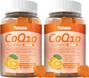 2 Pacchetti 500MG CoQ10 Supplemento Gummies, Omega-3, Magnesio, Vitamina B3, Zinco, Ultra Alto assorbimento Fornisce il supporto sano per il cuore, Cell Energy & Antioxidants, 120Cts.