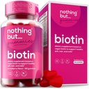 Biotina Gummies per la crescita dei capelli 5100 mcg - Capelli, Pelle e Vitamine Unghie per Uomo e Donne - con acido folico, Vitamine A, C, E & D e resistenza extra per capelli più veloci e crescita delle unghie, 60 Gummies