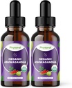 Phytoral Organic Ashwagandha Gocce liquide per gli adulti - Potent Liquid Ashwagandha Root Extract for Energy and Mood Support - Tincture Vegan Non-GMO Gluten & Alcohol-Free (240 Servings)