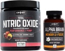 ONNIT Nootropic + Preworkout Stack - Cervello alfa (90ct) + Ossido nitrico totale (frutta del raccolto)