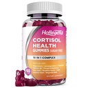 Integratori di Cortisol per Uomini Donne, Gummie di Cortisol con Ashwagandha, Magnesio, L-teanina, Fosfatidilserine, B6 per Detox Cortisol, Rilassamento, Sonno, Focus, Senza Zucchero, Vegan, 60