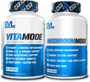 Evlution Multivitamin e Mushroom Complesso da uomo completa Nutrition Daily Multivitamin con minerali essenziali e Phytonutrient Complex Plus Nootropic Lions Mane Mushroom Supplement Capsule