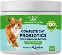 Probiotici per gatti completi con prebiotici e enzimi di Jackson Galaxy - Supporto per la digestione, Integratore alimentare di supporto immunitario - Made in the USA