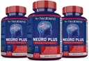 Neuro Plus Brain & Focus Formula - Integratore Booster del cervello, Supporta Clarity Mentale & Focus - Migliora la concentrazione & Mental Energy – 120 Capsule (3 Pack)