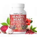 Cuore sano - promuove la circolazione sana del colesterolo e la pressione sanguigna - Placca - Cortisol - Arterie - LDL - HDL - CoQ10 - Hawthorne - Radice della barbabietola - Aglio - Foglia di oliva - Hibiscus - 60 Conte