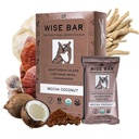 Wise Bar Adaptogen Mushroom Nutrition Bars with Reishi, Lions Mane & Ashwagandha, Organic Vegan & Gluten Snacks gratuiti per Focus naturale, Energy & Immunity Support, Mocha Coconut Flavor, 12 Count