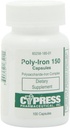 Integratore alimentare - Poly Iron Capsule 150 mg (100 tappi per bottiglia) di Cypress Pharmaceutical #185-01 (1 Bottiglia di 100 Caps)