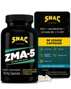 SNAC ZMA-5 supplemento di aiuto al sonno, promuove il recupero del muscolo e la crescita, supporto immunitario, & sonno reattivo con zinco, magnesio e 5-HTP, allenamento post, prima di letto ZMA Supplementi 90 capsule vegetali