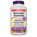 Webber Naturals Glucosamine Condroitina con vitamina D3, forza extra, 500/400 mg, Formula Premium, 300 Capsule di rondine facili