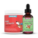 WONDER PAWS Cuore + Vitality Superhero Chews Plus Latte Thistle Drops - per cani salute del cuore, Circolazione, fegato e supporto immunitario - Cuore + Vitality 90 Chews - Latte Thistle Drops 2 Ounces