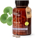 Terapia vegetale 3-in-1 Biotina capsule con vitamina E & Gotu Kola Prodotto negli Stati Uniti 4 mesi di alimentazione Supporta la pelle radente, la crescita dei capelli e forti integratori per le donne 120 capsule vegetariane