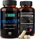 ELEAN Immuno PWR- arricchito con zinco, selenio, aminoacido lisina e estratto di radice di astragalo per la sintesi di collagene, salute tiroidea, supporto minerale, energia e salute immunitaria 90 capsule di veg.