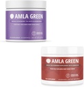 Amla Powder & Green Tea Superfood Supplemento, Antiossidante Supporto, Realizzato con Elderberries (90 Serve) & Hibiscus (30 Serve), Organico, Vegan