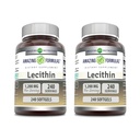 Lecitina 1200 mg Softgels Supplemento | Alta potenza | Non OGM | Gluten Free (2 Pack, 240 Count)