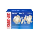 Band-Aid Brand Adhesive Bandages Family Variety Pack, Sheer & Clear Flessibile Sterile Individualmente Wrapped Bandages per la cura del tessuto di pronto soccorso per tagli minori & Scrapes, Taglie assortite, 280 ct