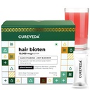 Cureveda Curveda Crescere piante Biotin 10000 Mcg pillola di polvere per Unisex, Vantaggi Scala sana e crescita dei capelli, Non Aggiunto Zucchero, Natural Pomegranate Flavour 150 g (Pack of 1) Crescere-1