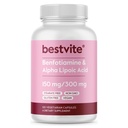Benfotiamine 150mg / Acido lipoico alfa 300mg (120 capsule vegetariane) - No Stearates - Vegan - Gluten Free - Non OGM