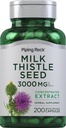 Piping Rock Milk Thistle Supplemento | 200 capsule | Estratto di erbe concentrato | Non OGM, Gluten Free