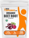 BulkSupplements.com Polvere di radice di barbabietola organica - Supplemento Superfood, Supplementi di radice di barbabietola - Vegan & Gluten Free, 3.5g per porzione, 1kg (Pack of 5) (11 lbs)