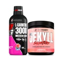 PROSUPPS L-Carnitina 3000 Stimulant Liquid Shots (Bibbia) Dr. Jekyll Signature Intenso Focus, Energy & Pumps Pre-Workout Powder (Strawberry) Bundle