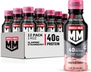 Muscolo Latte Pro Series Protein Shake, Slammin' Strawberry, 40g Protein, 14 Fl Oz, 12 Pack