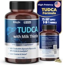 TUDCA Supplemento con cardo al latte – 85% Silymarin Flavonoids – Supporta il benessere e la salute digestiva del fegato – Made in the USA