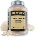 Leoni Mane Supplemento Capsule - Nootropic Mushroom Supplemento per Cervello, Memoria e Supporto Immune | Estratto del corpo di fruttificazione per Focus, Energy & Cognitive Wellness | 60 Vegan Capsule