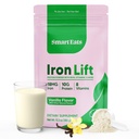 Alimenti intelligenti - Polvere di ferro | Altamente assorbito | Evita effetti collaterali | Nutrizione completa: Proteine, Vitamine, Fibra, Antiossidanti | Rende Bevande saporite & Shakes | Vegan | Vanilla Flavor | 30 Scoops